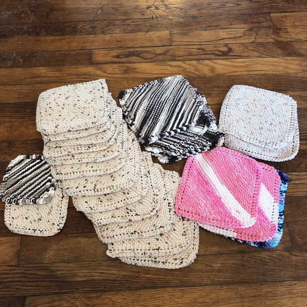 Hand Made Knit Cotton Dishcloths